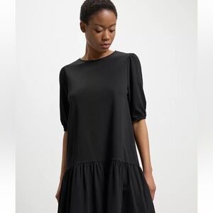 Calliope 100% Cotton Drop Waist Dress Black Sz M Like New